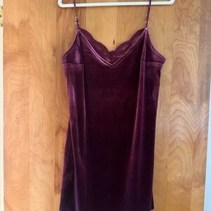 Vintage Abercrombie Velvet Slip Dress in Rich Purple